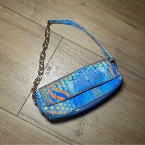 Stylish Blue and Orange Women's Bag